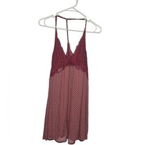 Victoria’s Secret Racerback Chemise Slip Nightie, large Red